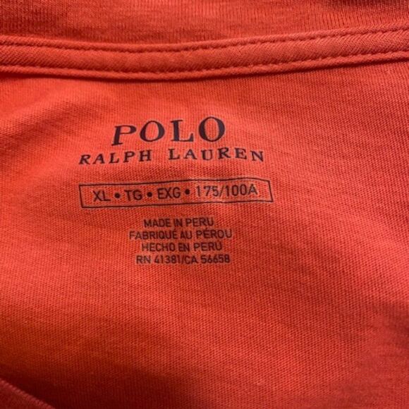 Polo by Ralph Lauren Coral long sleeve tee, size XL - Picture 3 of 3